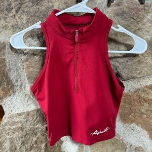 Alphalete Cropped Quarter Zip Workout Tank